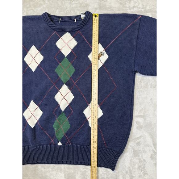 Vintage Kalvin Diamond Grandpa Golf Sweater Cable Knit Preppy Ireland Athleisure - Picture 9 of 12